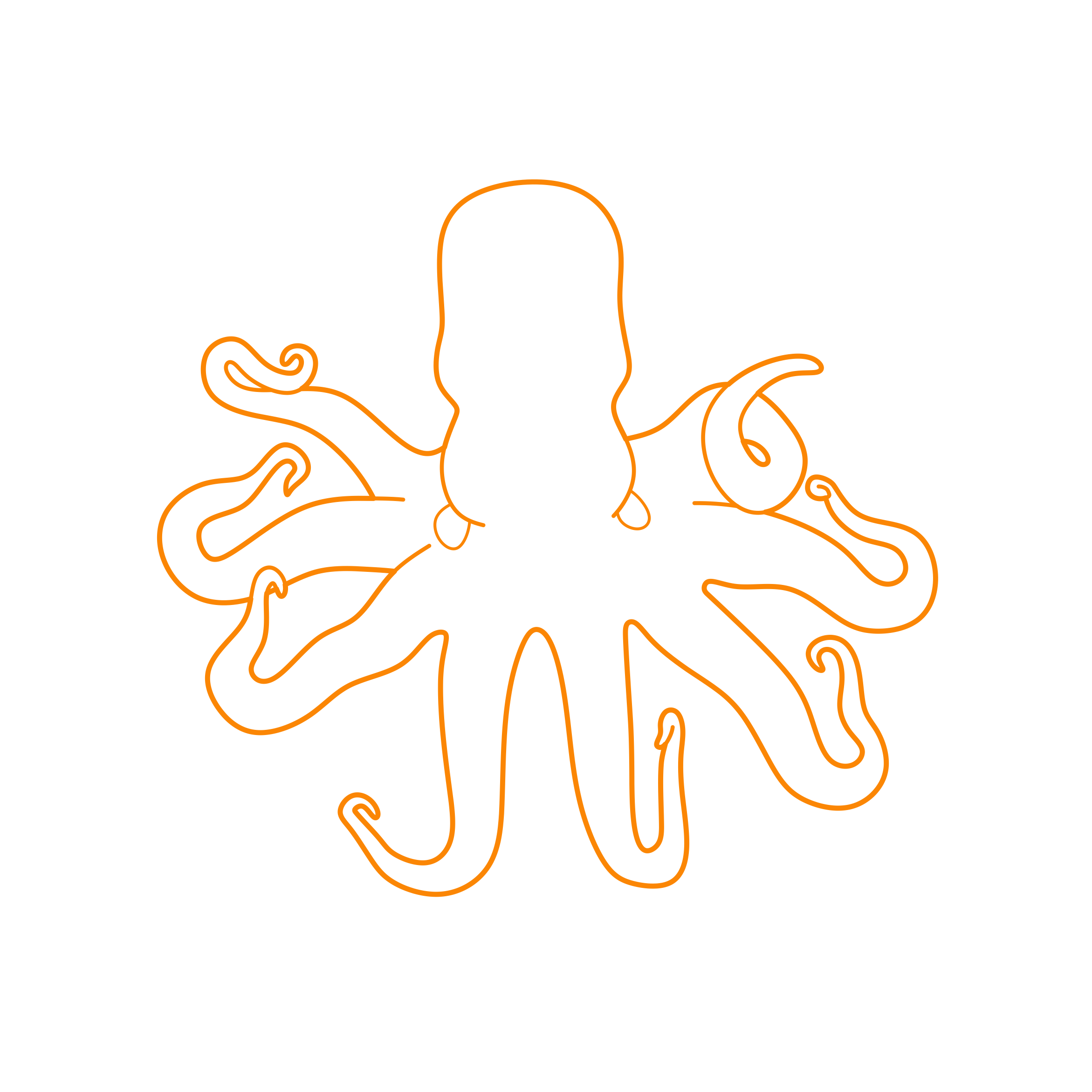 Animals Cephalopods California Two Spot Octopus Outline Svg Vector Free Vectors